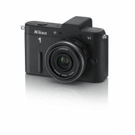 NIKON Digitalkamera 1 V1 + 10 mm F 2.8 schwarz