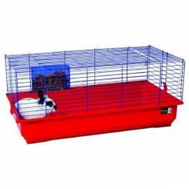 Käfig für Kaninchen Pet Inn Banny 3, rot, blau