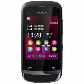 Handy NOKIA C2-03 Chrom (002Z1D5) schwarz