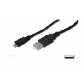 DIGITUS Kabel und USB micro B Stecker-Stecker (AK-300110-018-S)