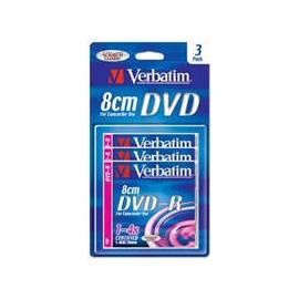 Handbuch für VERBATIM DVD-R (3-pack)8cm/BlisterPack/4x/30min./1.4GB der Festplatte