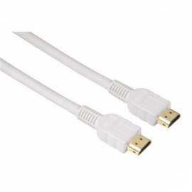 Hama HDMI-Kabel, Stecker, 2 m, Gold, weiß