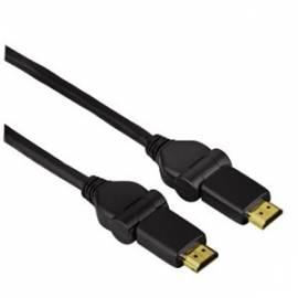 Hama HDMI Stecker, Kabel, 1.5 m Gold, Ethernet Kanal, schwenkbaren Stecker (2 Achsen)