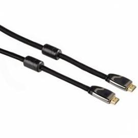 Hama HDMI Stecker, Kabel, 3 m, vergoldet, Ferrit-Filter, über verrechnet, Metall-Gabel