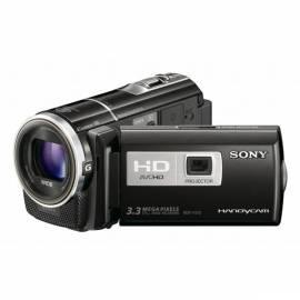 Camcorder Sony HDR-PJ10 FullHD, schwarz + 8 GB Karte + Ersatzakku + Tasche