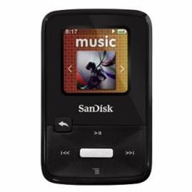 SanDisk Sansa Clip Zip 8GB schwarz Gebrauchsanweisung