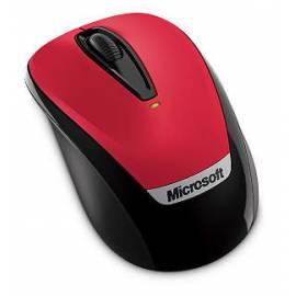 Maus Microsoft Wirls Mobile 3000v2 Hibiscus rot