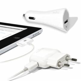 Ladegerät, Reiseladegerät, Puro (Set) für das iPad 2, weiß