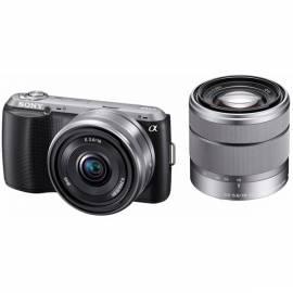 Kamera Sony NEX-C3D, Body + 16 mm + 18-55 mm, schwarz