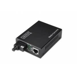 Splitter DIGITUS bidirektionale Fast Ethernet Media Converter, RJ45 / SC inkl. Netzteil SC-Stecker, bis zu 20km