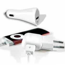 Set Kfz Netzteil + Ladegerät Puro für iPhone/iPod-weiß