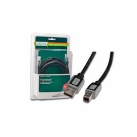 Bedienungsanleitung für DIGITUS USB Kabel A/Stecker auf B-Stecker 2 X, 5 m, schwarz/grau, blister
