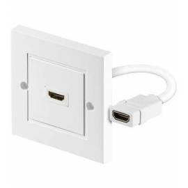 DIGITUS PremiumCord HDMI Adapter, Stecker in die Leiste, 1 x HDMI und HDMI- und Buchse/Buchse, weiß