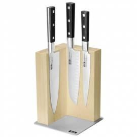 Block Messer Fissler, 4-teiliges Set mit Japanische Kochmesser, magnetische Bedienungsanleitung