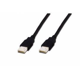 DIGITUS USB Kabel A/Stecker auf A/Stecker, 2 x geschirmt, schwarz, 1, 8 m