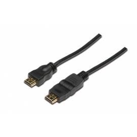 Kabel HDMI/Digitus und Prop, zwei geschirmt, 3 m, AWG30, schwarz/grau, drehbar Stecker, gold plattiert-Kontakte - Anleitung