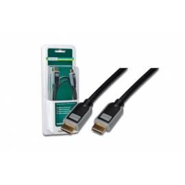 Kabel Digitus HDMI/A mit Verbindungstür, High-Speed-Ethernet, 1m, blister, CU, AWG30, 2 X geschirmt, M/M, UL, vergoldet