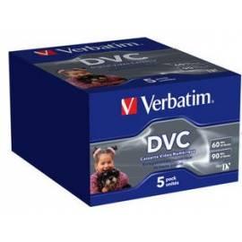 Kazeta Verbatim Mini DV 60min., 5ks/Pack (47652) Bedienungsanleitung