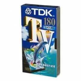 VHA Kazeta TDK E-180TV 180min., 5ks/Pack