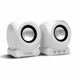 Repro CANYON 2.0, Lautstärkeregelung, weiss, USB