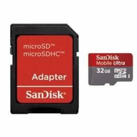 Memory Card SanDisk Ultra 32 GB, 30MB/s, Class 6 + Adapter