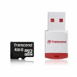 Speicherkarte Transcend McroSDHC 4GB Class10 + USB Reader