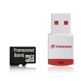 Speicherkarte Transcend McroSDHC 8GB Class10 + USB Reader