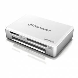 Card-Reader Transcend USB 3.0, weiß - CF, Memory Stick (MS), MS Micro (M2), SDHC, SDXC, microSDH