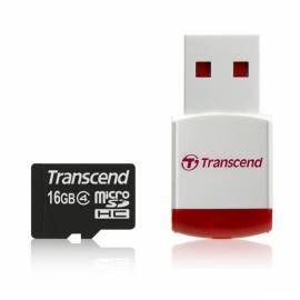 Speicherkarte Transcend McroSDHC 16GB Class4 + USB Reader