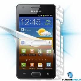 Schutzfolie Screenshield Bildschirm + Carbon skin (weiss) für Samsung Galaxy R (i9103) Bedienungsanleitung