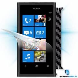 Schutzfolie Screenshield Bildschirm + Carbon skin (schwarz) für Nokia Lumia 800 Gebrauchsanweisung
