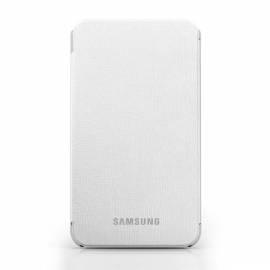 Tasche (Buch Cover) Samsung YA-C1C7 für Galaxy S WiFi 5.0 (MID) YP-G70, Tagebuch weiß