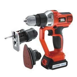 Bohren-Maschine Aku Black & Decker MFL143KB, 3v1