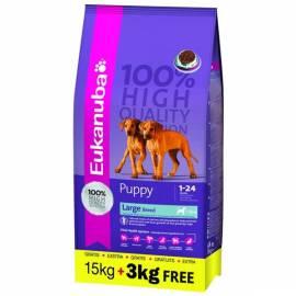 Granulat Eukanuba Puppy &    Junior große 15 kg + 3 kg ZDARMA (1743-202917)