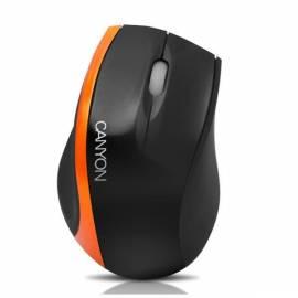 CANYON Maus 800 dpi, 3tl + Rad, USB 2.0, schwarz-Orange, neu verpacken