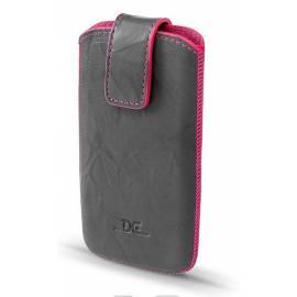 Tasche für Mobiltelefon-TOP 19 M (N97mini...) grau/Pink Nähten