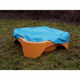 Sandkasten Marian Plast 2012-Pool Abdeckung 93x93cm quadratisch mit orange