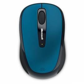 Maus Microsoft Wireless Mobile Mouse 3500 Aqua Blau Glanz