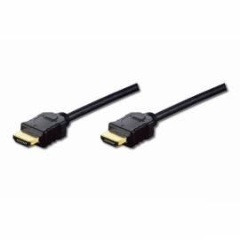 HDMI Kabel 2 m, doppelte Abschirmung, Digitus, AWG28, schwarz, vergoldete Kontakte