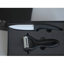 Keramik Messer und Schäler HD Home Design (A03520), Keramik weiß, schwarzer Griff
