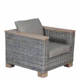 Bedienungshandbuch Stuhl Rattan Kuba HD Home Design (A10090), natürliche Beige, helle Beine + Armlehnen natürliche, Polstr grau