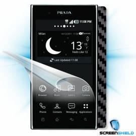 Schutzfolie Screenshield Bildschirm + Carbon skin (schwarz) für das LG Prada (LG-PRA-CB)