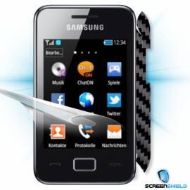 Schutzfolie Screenshield Bildschirm + Carbon skin (schwarz) für Samsung Star 3/Duos (S5220) (SAM-S5220-CB)