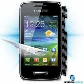 Schutzfolie Screenshield Bildschirm + Carbon skin (schwarz) für Samsung Wave s (S5380) (SAM-S5380-CB)