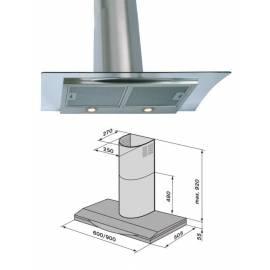 Dunstabzugshaube Meer OP57140090 Aluminium/Glas