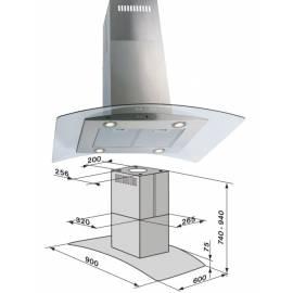 PDF-Handbuch downloadenDunstabzugshaube Meer OP57120090 Aluminium/Glas