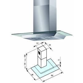 Hood Bauknecht BT 52,9 GL Silber/Glas