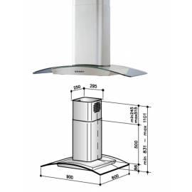 Am besten Kapuze IS7386LN Edelstahl/Glas