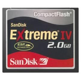 Bedienungsanleitung für Speicherkarte CF Sandisk Extreme IV 2GB + Rescue Pro-Software