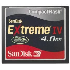 Datasheet Speicher Karte SANDI CompactFlash Extreme IV 4GB (55527) schwarz